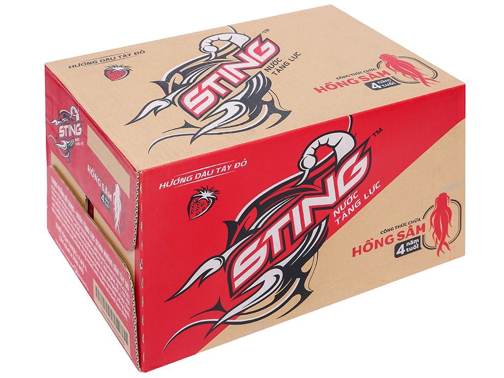 24 chai nước tăng lực Sting hương dâu (1)