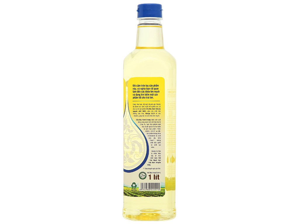 Dầu đậu nành nguyên chất Simply chai 1 lít (2)