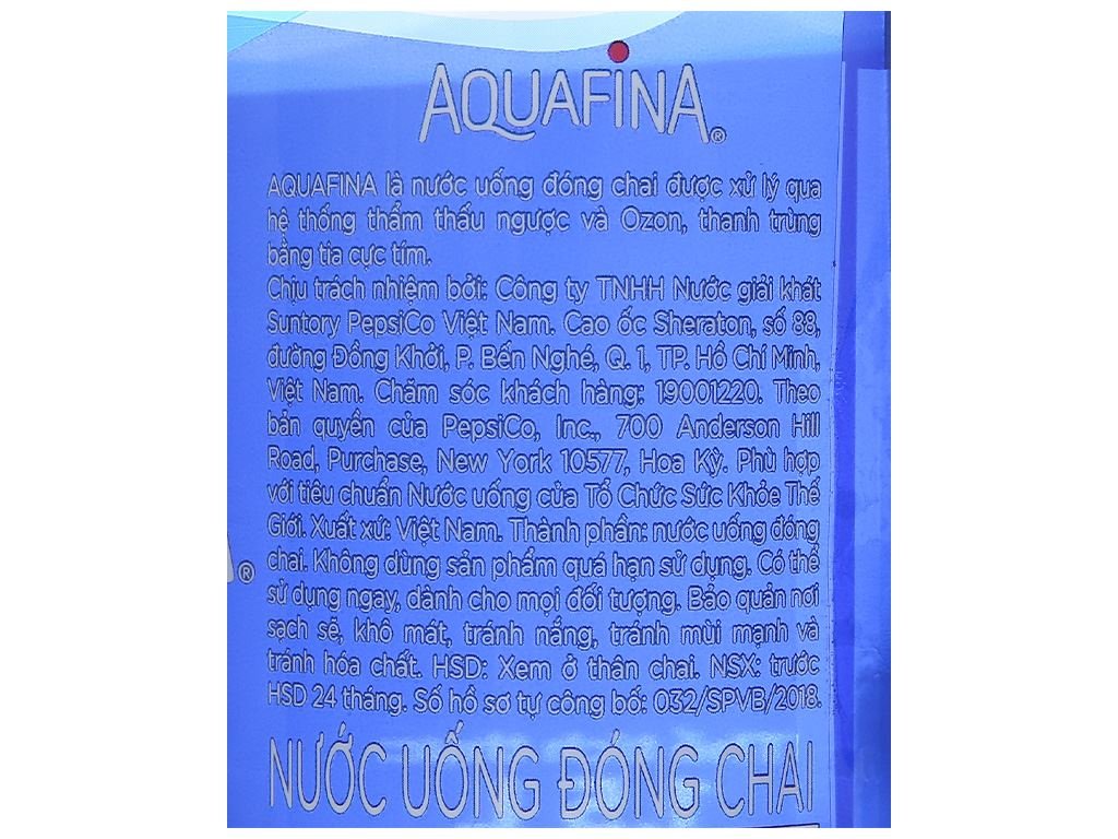 Thùng 12 chai nước tinh khiết Aquafina (1)