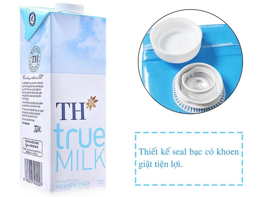 Thùng 12 hộp sữa tươi tiệt trùng nguyên chất không đường TH true MILK (3)
