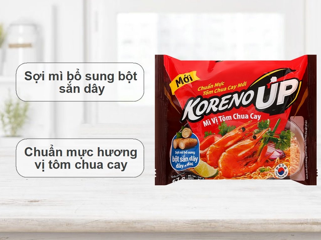 Thùng 20 gói mì Koreno Up tôm chua cay 67g (4)