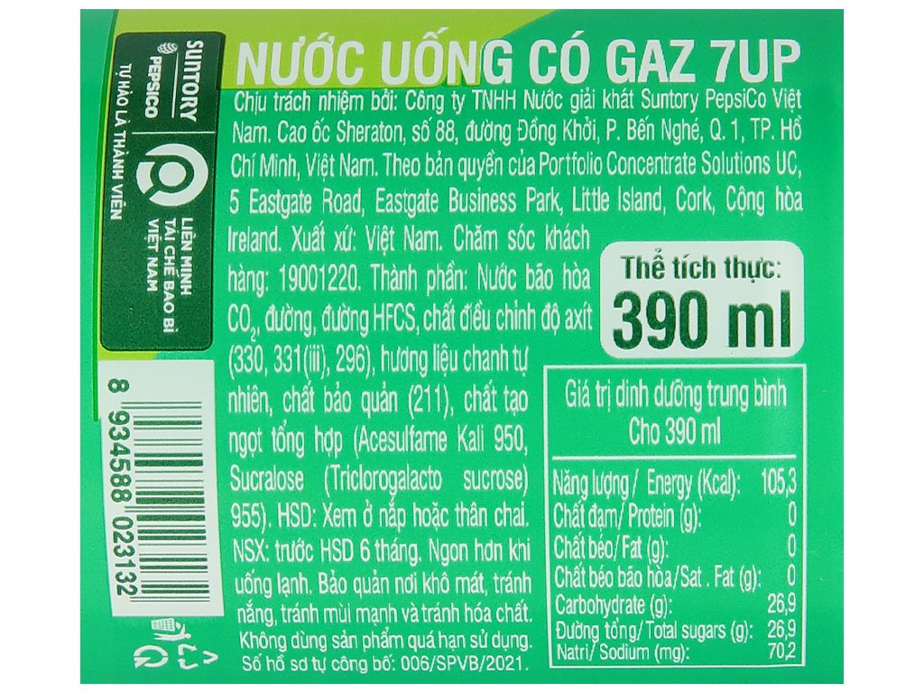 Thùng 24 chai nước ngọt 7 Up vị chanh (5)