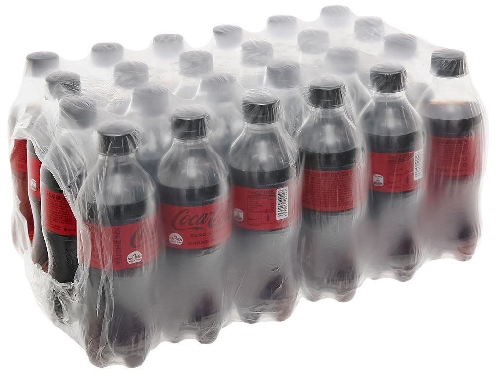 Thùng 24 chai nước ngọt có ga Coca Cola Zero 390ml (1)