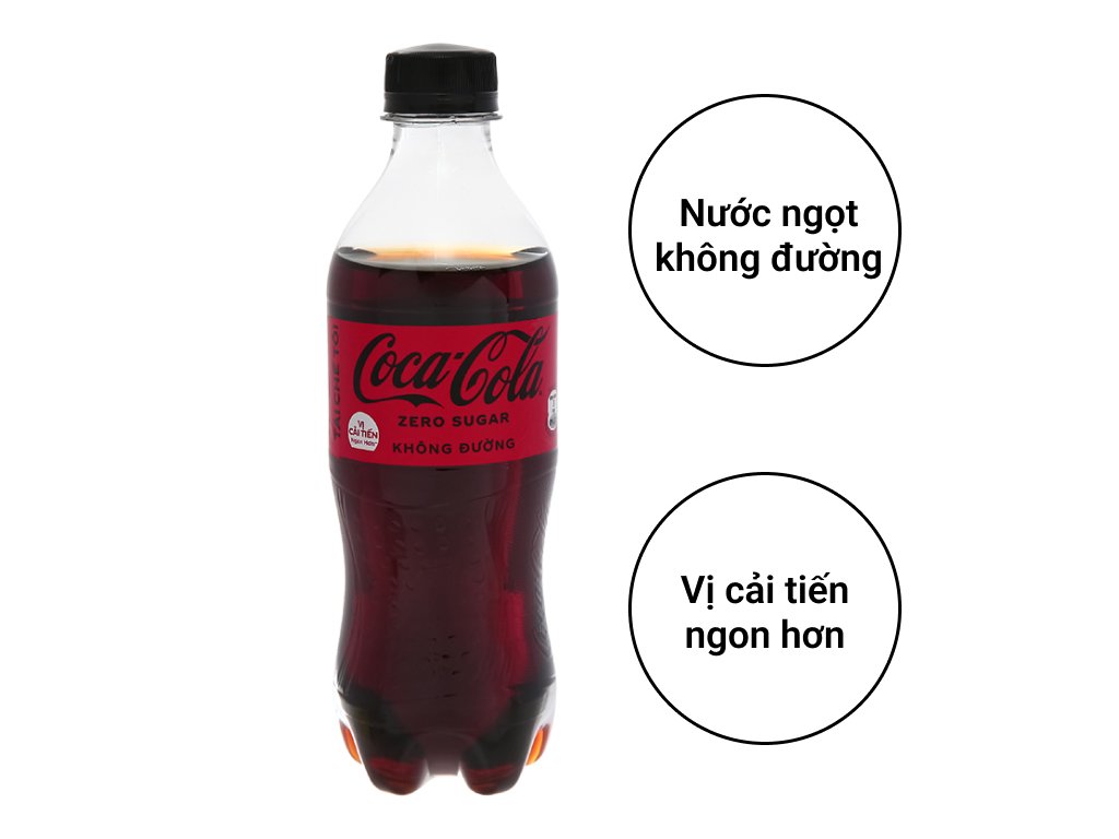 Thùng 24 chai nước ngọt có ga Coca Cola Zero 390ml (5)