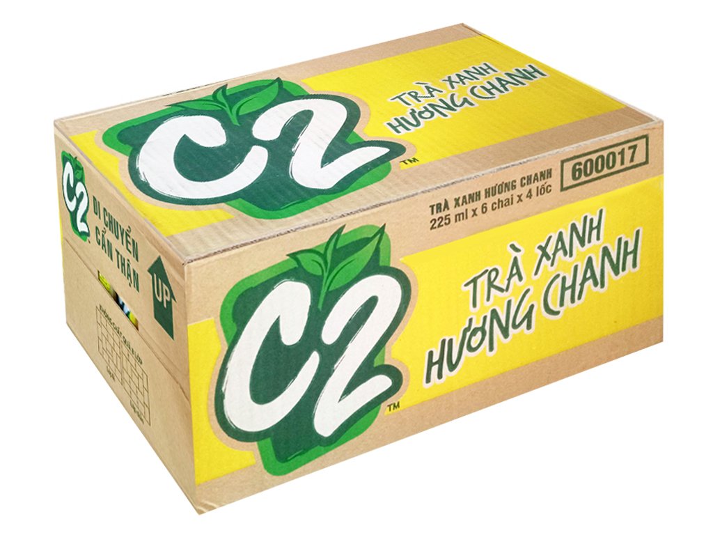 Thùng 24 chai trà xanh C2 hương chanh (1)