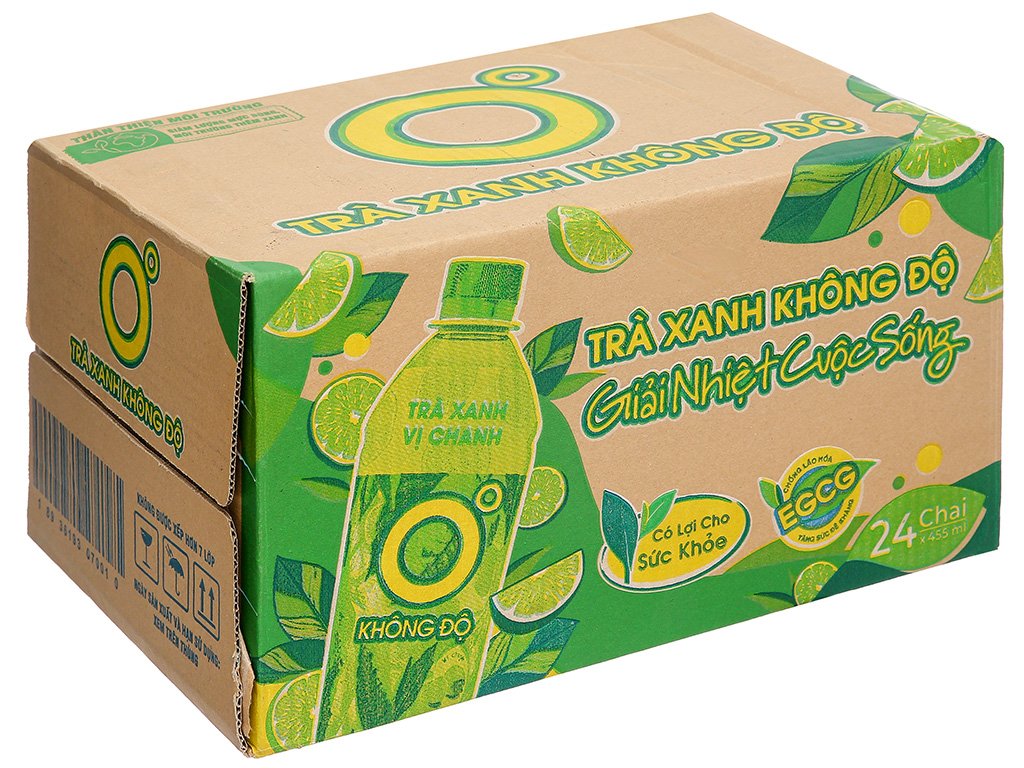 Thùng 24 chai trà xanh Không Độ vị chanh (1)