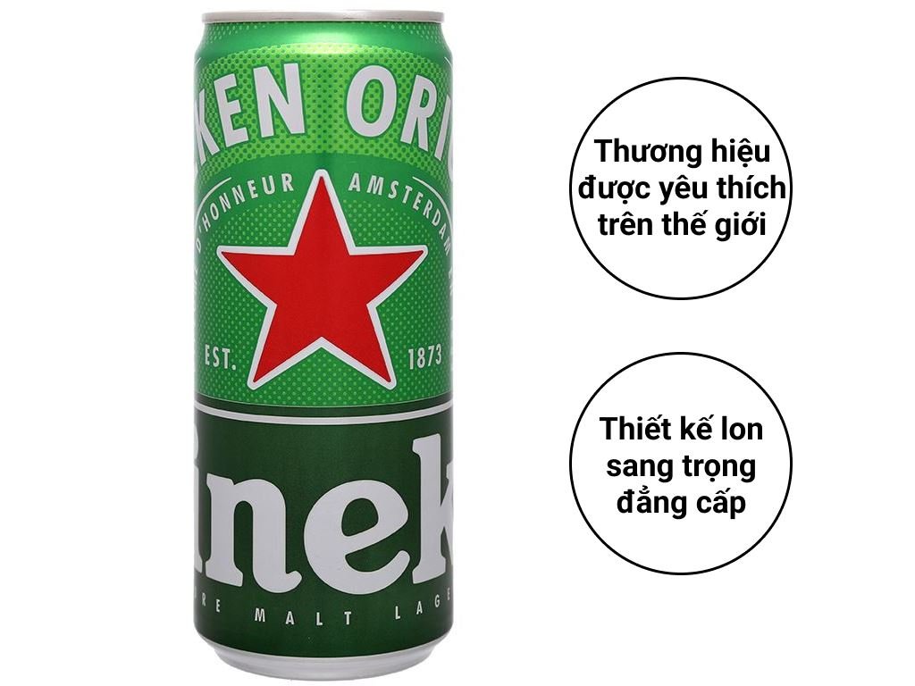 Thùng 24 lon bia Heineken Sleek 330ml (6)