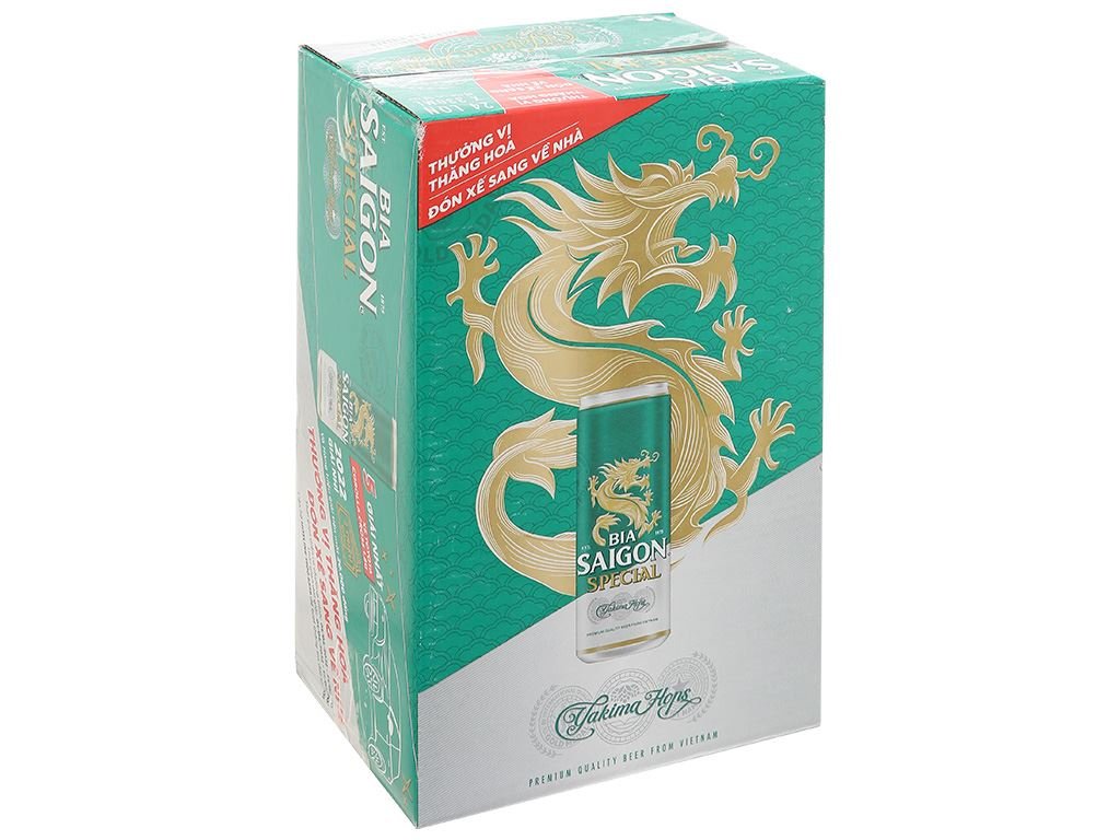 Thùng 24 lon bia Sài Gòn Special Sleek 330ml (1)