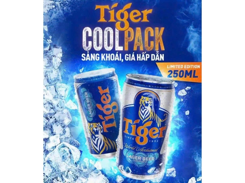 Thùng 24 lon bia Tiger lon 250ml (2)
