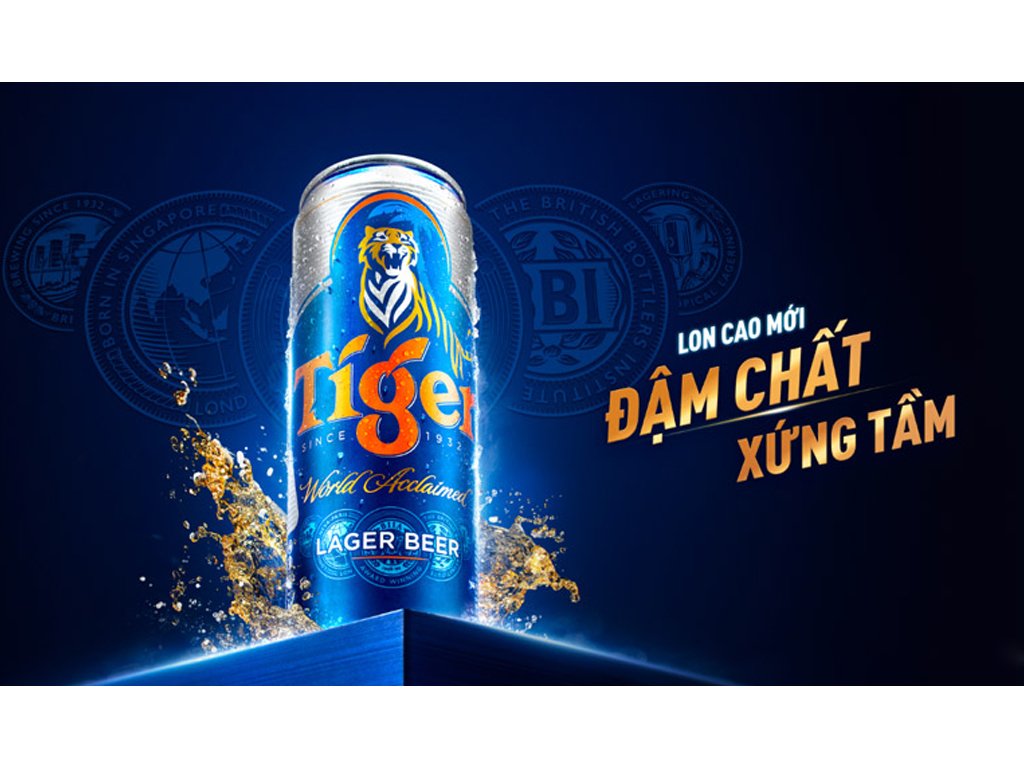 Thùng 24 lon bia Tiger lon cao 330ml (2)
