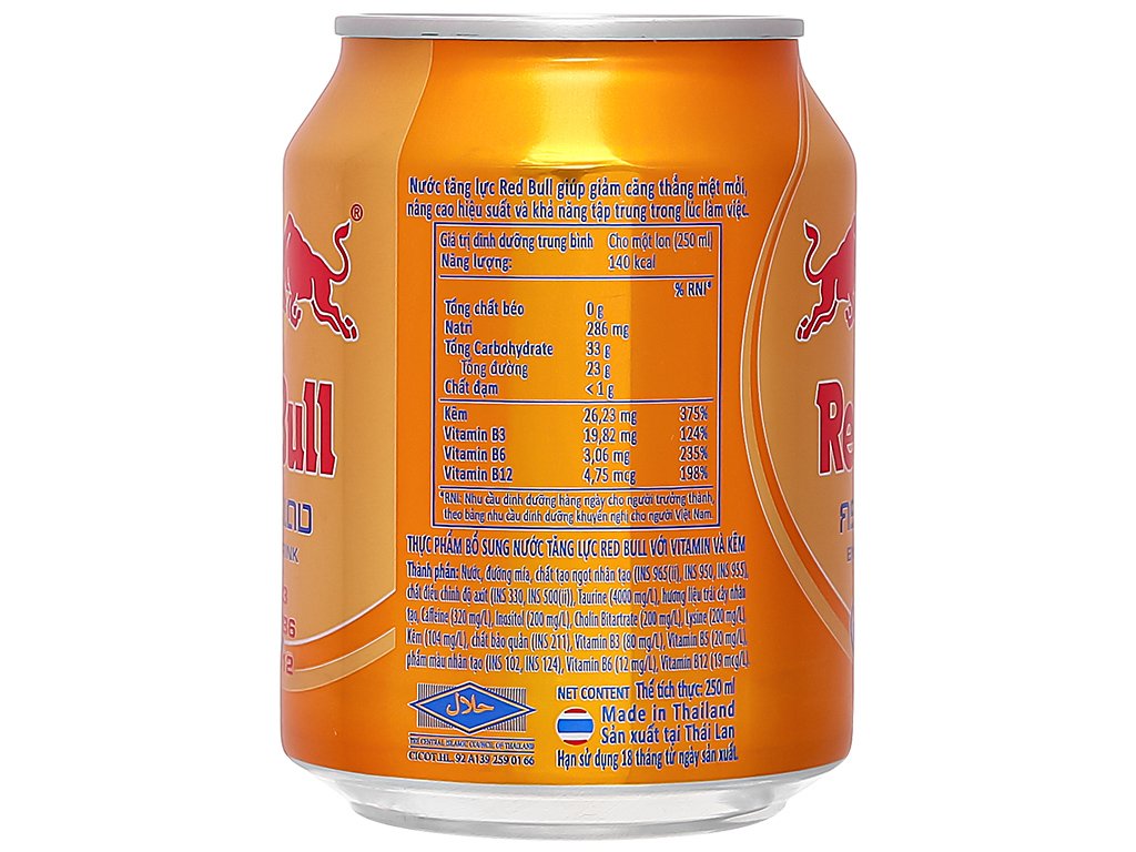 Thùng 24 lon nước tăng lực Redbull Thái kẽm và vitamin (5)