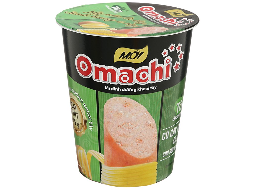 Thùng 24 ly mì khoai tây Omachi tôm chua cay Thái 111g (có thịt thật) (3)