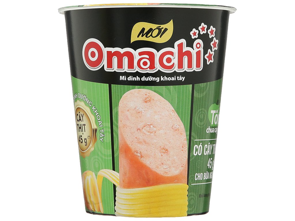 Thùng 24 ly mì khoai tây Omachi tôm chua cay Thái 111g (có thịt thật) (4)