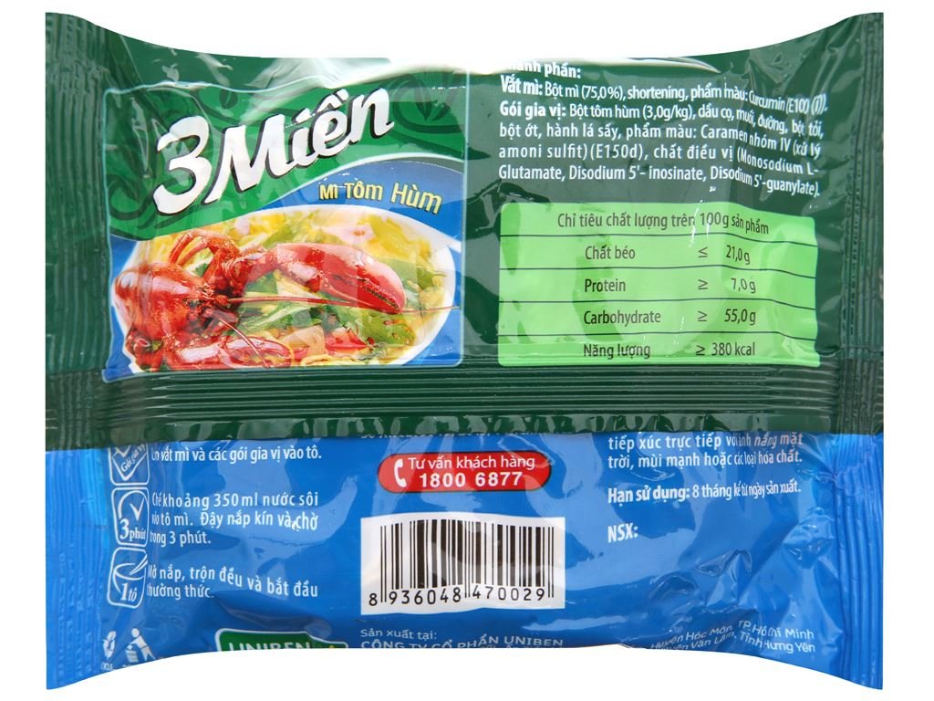 Thùng 30 gói mì 3 Miền tôm hùm 65g (2)
