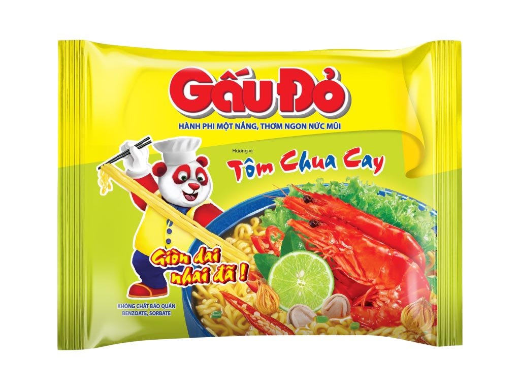 Thùng 30 gói mì Gấu Đỏ tôm chua cay 63g (3)