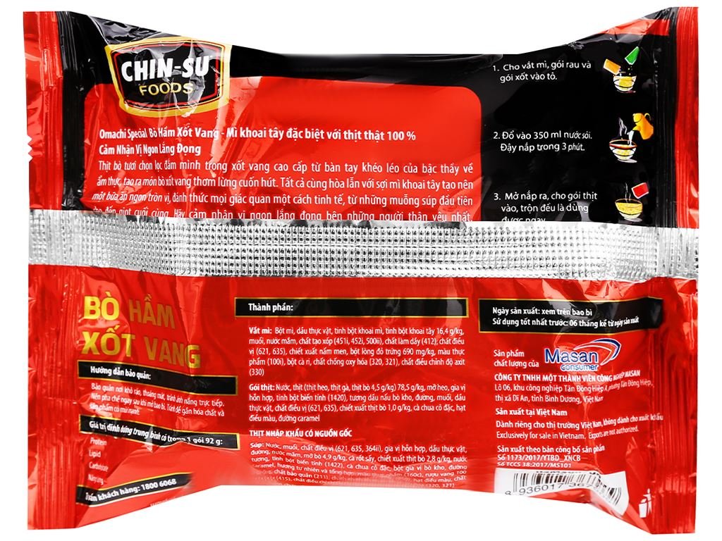 Thùng 30 gói mì khoai tây Omachi Special bò hầm xốt vang 92g (2)