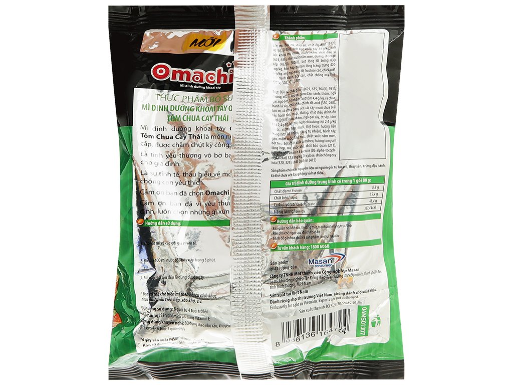 Thùng 30 gói mì khoai tây Omachi tôm chua cay Thái 80g (3)