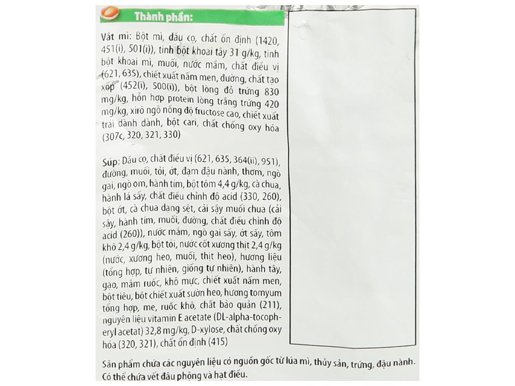 Thùng 30 gói mì khoai tây Omachi tôm chua cay Thái 80g (4)