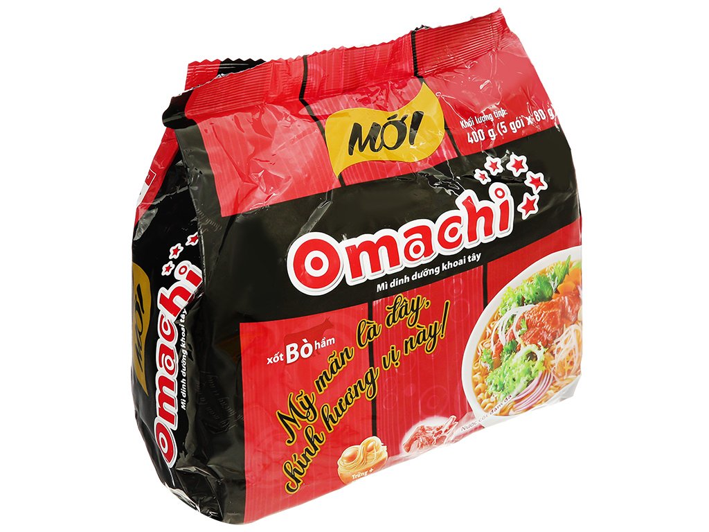 Thùng 30 gói mì khoai tây Omachi xốt bò hầm 80g (2)