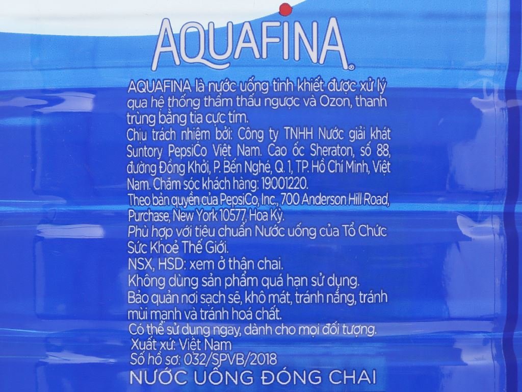 Thùng 4 chai nước tinh khiết Aquafina (4)