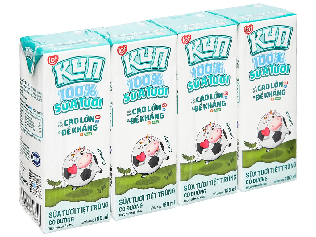 Thùng 48 hộp sữa tươi tiệt trùng có đường lof Kun (2)