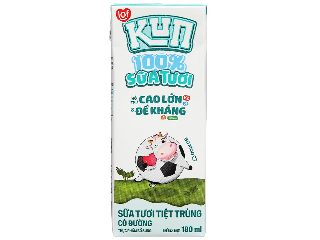 Thùng 48 hộp sữa tươi tiệt trùng có đường lof Kun (4)