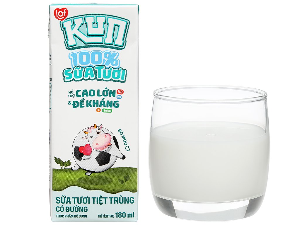 Thùng 48 hộp sữa tươi tiệt trùng có đường lof Kun (6)
